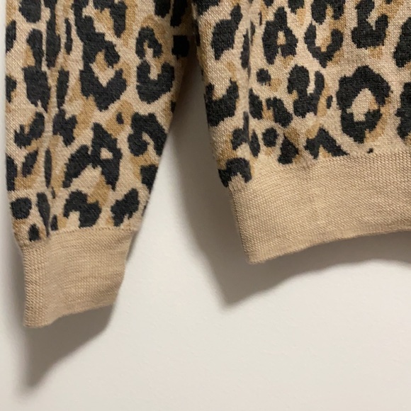 J.Crew Leopard Merino Wool Sweater - Picture 2 of 4